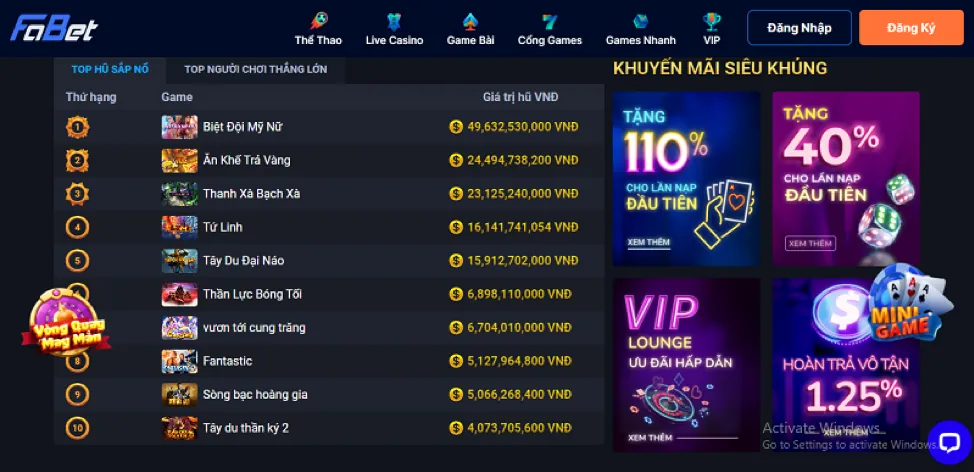 Các phương thức nạp tiền vào 8ket app